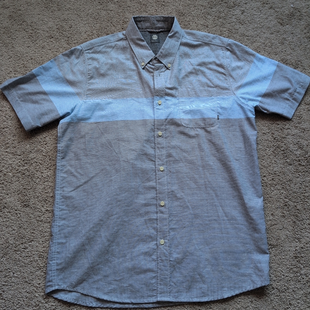 Element Short Sleeved Button Up Skater Shirt, Size XL